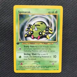 Spinarak 75/111 Pokemon TCG: Neo Genesis 1st Edition Near Mint WOTC - Image 1