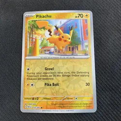 Pikachu 018/091 Reverse Holo Pokemon TCG: Paldean Fates Near Mint (NM) - Image 1