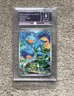 Ducklett - White Flare - 109/086 - English Version - Pokemon - Graded - Image 1