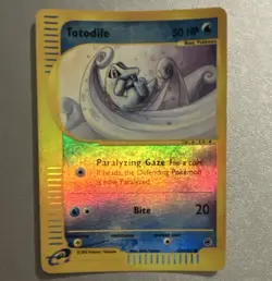 Pokemon TCG Totodile 135/165 Expedition Base Set Reverse Holo Common 50 HP - Image 1
