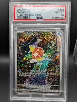 2023 Pokemon PAL EN #203 Magikarp Illustration Rare PSA 10 GEM MINT - Image 4