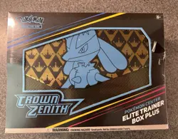 Pokemon Center Crown Zenith ETB Elite Trainer Box Plus New Sealed Small Tear - Image 1