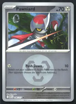 Pawniard (Energy Symbol Pattern) 146/217 Ascended Heroes Pokemon Reverse Holo NM - Image 1