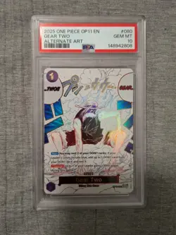 Gear Two Event Manga Alt Art PSA 10 - One Piece OP11-080 Divine Speed English - Image 1