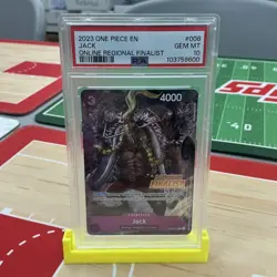 2023 One Piece Promo Jack Online Regional Finalist #008 Psa 10 - Image 1