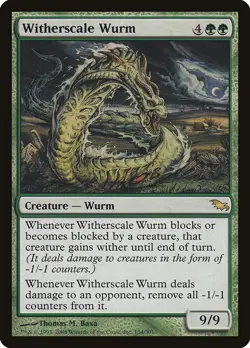 1 x Witherscale Wurm - Shadowmoor - LP - Magic The Gathering - MTG - Image 1