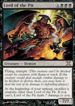 Lord of the Pit ~ Moderately Played 10th Edition Tenth MTG Magic UltimateMTG Bla - Image 1