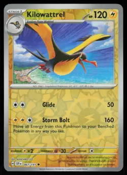 Kilowattrel 067/191 Uncommon Surging Sparks Pokemon Reverse Holo Near Mint - Image 1