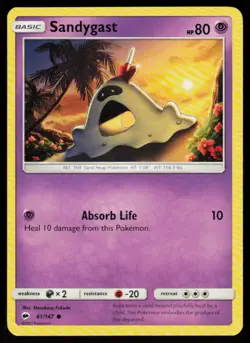 Sandygast 61/147 Common Burning Shadows Pokemon Near Mint - Image 1