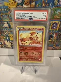 Growlithe #RC4 Pokemon Legendary Treasures PSA 7 - Image 1