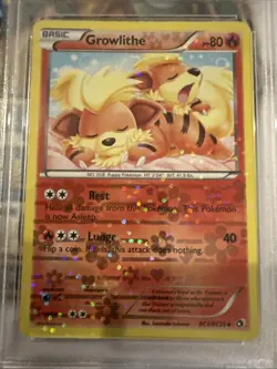 Growlithe #RC4 Pokemon Legendary Treasures PSA 7 - Image 3