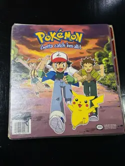 Pokemon TCG Vintage 3 Ring Binder Ash 1999 Pikachu Brock Misty Official Nintendo - Image 2