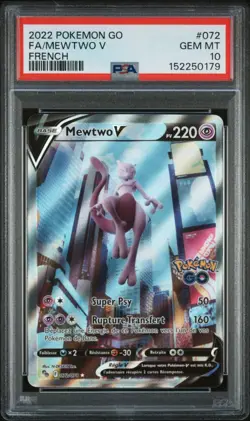 🇫🇷 MEWTWO V ALTERNATIVE PSA 10 - POKEMON GO 072/078 POGO FR Pokemon 🇫🇷 - Image 2
