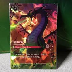 Maleficent - Monstrous Dragon 9/204 Disney Lorcana Store Champs top 8 Promo Foil - Image 1