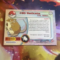 Pokemon Card - Raticate #20 - Topps Series 1 - Red Logo Mp - Image 2