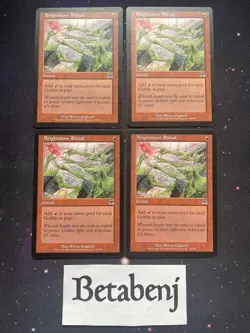 4x MTG Brightstone Ritual Onslaught (Playset) - Free ship over $25 - Image 1
