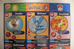 POKEMON - RARE UNCUT cards sheet - Burger King Bulbasaur Eevee Moltres Dragonair - Image 3