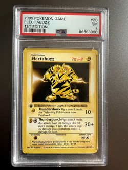 1999 Pokemon Game #20 Electabuzz 1st Edition PSA 7 NM - Image 1