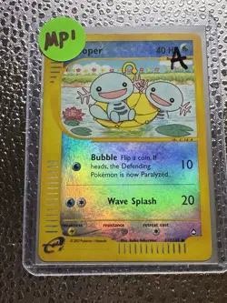 2003 Pokemon - Wooper Reverse Holo E Reader Aquapolis 117/147 - Image 3