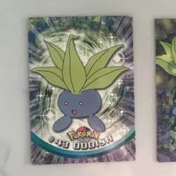 Topps Pokemon Oddish Tv Animation Series And Die Cut Vintage Cards - Image 2