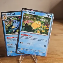 Pokemon TCG Psyduck MEP Mega Evolution Promo 007 & Golduck 008 - Image 1