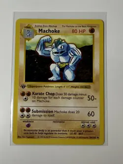 Machoke [1st Edition] #34 Pokemon Base Set LP Condition - Image 1