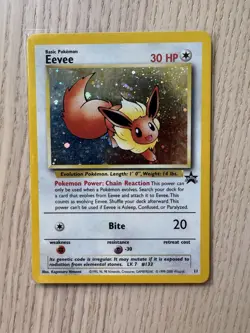 Pokemon TCG Eevee #11 Black Star Holo Promo Card 1999 WOTC - Image 1