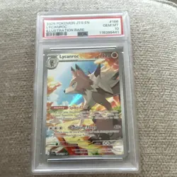PSA 10 Lycanroc 166/159 Illustration Rare Holo Journey Together 2025 - Image 1