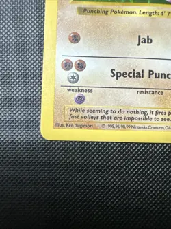 Pokemon Hitmonchan Shadowless Holo 7/102 - Image 5