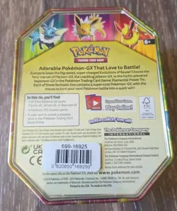 Pokemon TCG Elemental Power Tin Jolteon GX 4 Packs New Factory Sealed - Image 2