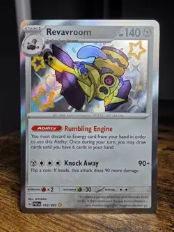 Revavroom 193/091 Shiny Rare SV: Paldean Fates NM Pokemon - Image 1