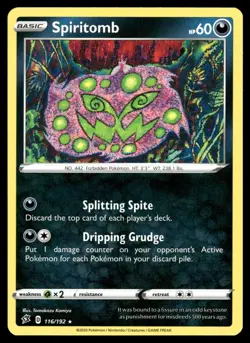 Spiritomb 116/192 Rare Rebel Clash Pokemon NM - Image 1