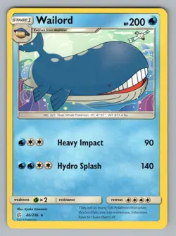 WAILORD 46/236 R COSMIC ECLIPSE POKEMON LP CEC 2019 - Image 1