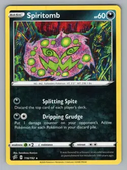 SPIRITOMB.. 116/192 R REBEL CLASH POKEMON NM RCL 2020 - Image 1