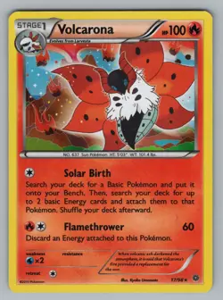 VOLCARONA 17/98 HOLO R ANCIENT ORIGINS _POKEMON HOLO LP AOR 2015 - Image 1