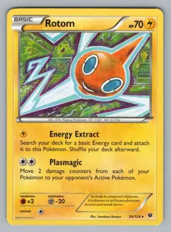 ROTOM 24/124 R FATES COLLIDE POKEMON LP FCO 2016/" - Image 1