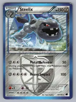 STEELIX 79/116 R PLASMA FREEZE POKEMON LP PLF 2013*' - Image 1