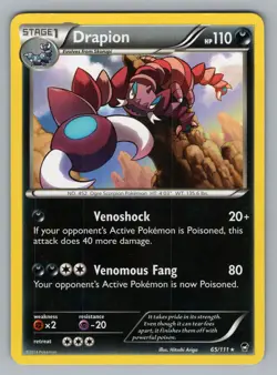 DRAPION 65/111 R FURIOUS FISTS POKEMON LP FFI 2014 - Image 1