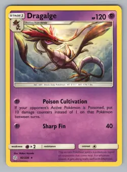 DRAGALGE 92/236 R COSMIC ECLIPSE POKEMON LP CEC 2019U_ - Image 1