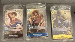 Monkey D Luffy Ace Sabo Set Of 3 P-075 One Piece Promo Tin Set Vol 2 - SEALED - Image 1