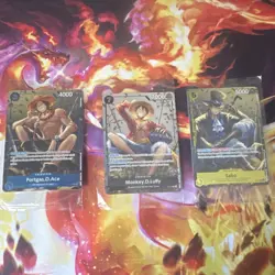 One Piece Card Game Promo Portgas D. Ace P-074 Luffy P-075 Sabo P-076 - Image 1