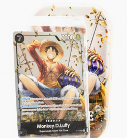 Monkey.D.Luffy Foil Promo P-075 Sealed w/ Original Tin One Piece TCG NM - Image 1