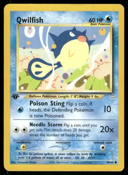 Pokemon Cards Qwilfish 49/64 1st Edition Neo Revelation WOTC Common NM - Image 1
