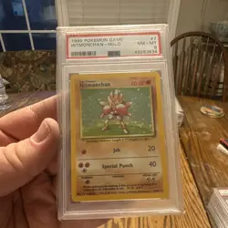 Pokemon TCG Hitmonchan 7/102 Base Set Holo Rare 1999 Eng PSA 8 - Image 1