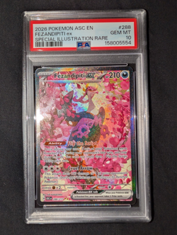 2026 Pokemon ASC EN Fezandipiti ex Special Illustration Rare #288 PSA 10 MINT - Image 1