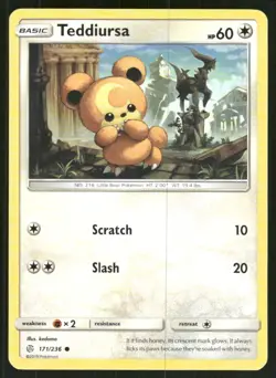 Pokemon TCG Pokemon Teddiursa Common Regular - Image 1