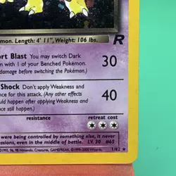 Dark Alakazam 1/82 Team Rocket Holo Rare 60 HP ENG 2000 Ken Sugimori SWIRL - Image 5