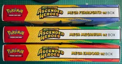 Pokemon TCG Ascended Heroes Mega Feraligatr Meganium & Emboar EX Box New Sealed - Image 1