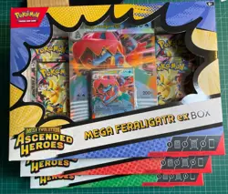 Pokemon TCG Ascended Heroes Mega Feraligatr Meganium & Emboar EX Box New Sealed - Image 2