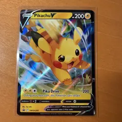 PIKACHU V 2023 POKEMON SWORD & SHIELD BLACK STAR PROMO HOLO #SWSH285 Q1652 - Image 1